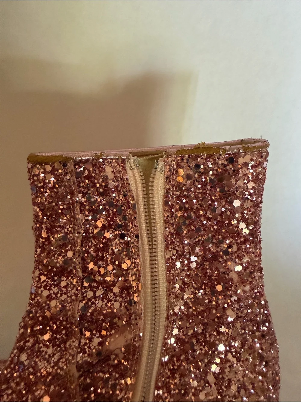 Girls' Glitter Zip-Up Boots in Pink
